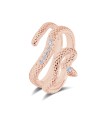 Snake Shaped Silver Ring NSR-4218